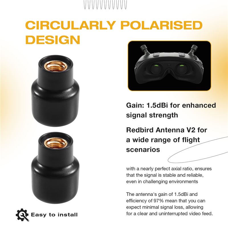 2Pcs 5.8G Redbird V2 Antenna R - Drone Racing Goggles 리뷰 및 가격